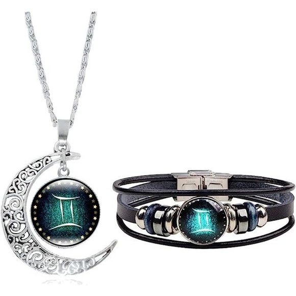 NEW Zodiac Necklace Bracelet Set for Men Gifts 12 Constellation Necklace… - Picture 3 of 16